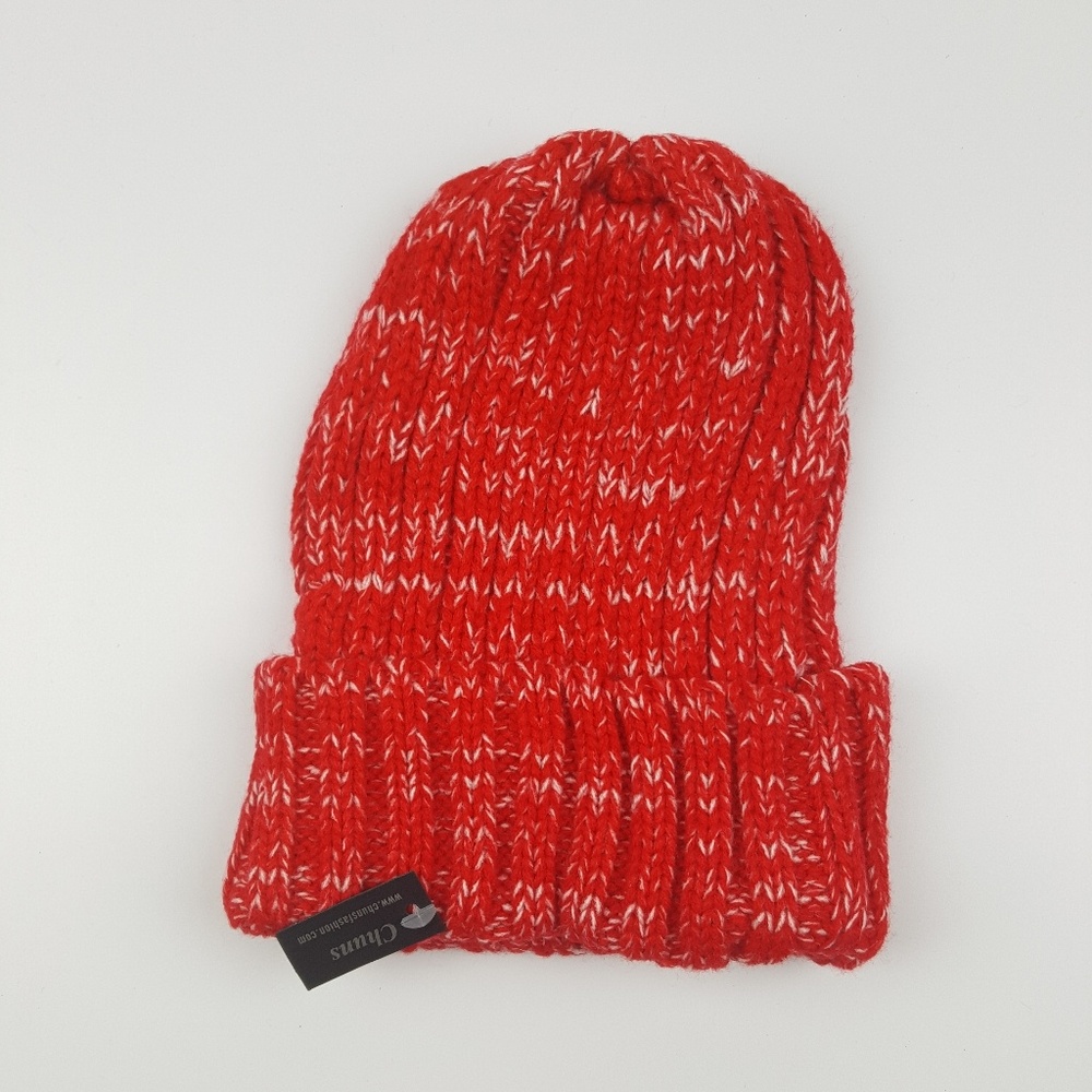 Red White Knit Winter Beanie {Chuns}